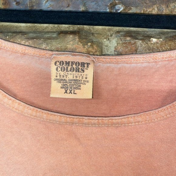 Vintage Mr. Ducks Comfort Colors Salmon Tank Top Men's Size XXL - Picture 3 of 7